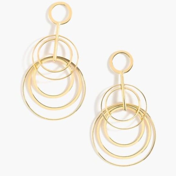 Jcrew Layered Circle Drop Earrings